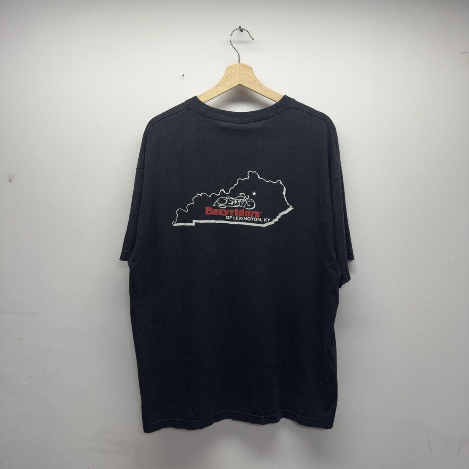 Vintage 2000s Easyriders Faded Skeleton Biker Tee