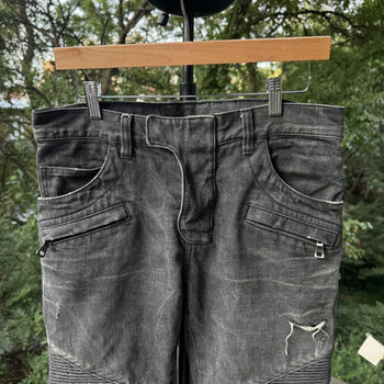 Balmain AW10 Decarnin Distressed Biker Moto Jeans Japan
