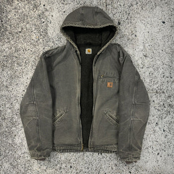 CARHARTT THRASHED FADED LINED HOODED JACKET