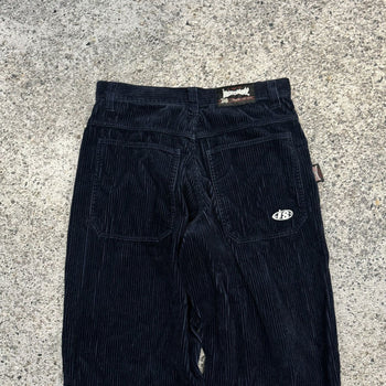 1990S INTERSTATE BAGGY WIDE LEG NAVY CORDUROY SKATER PANTS