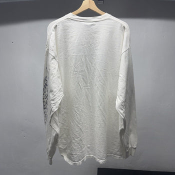 1990s Nassau Bahamas Skull Flame Longsleeve Tee Faded