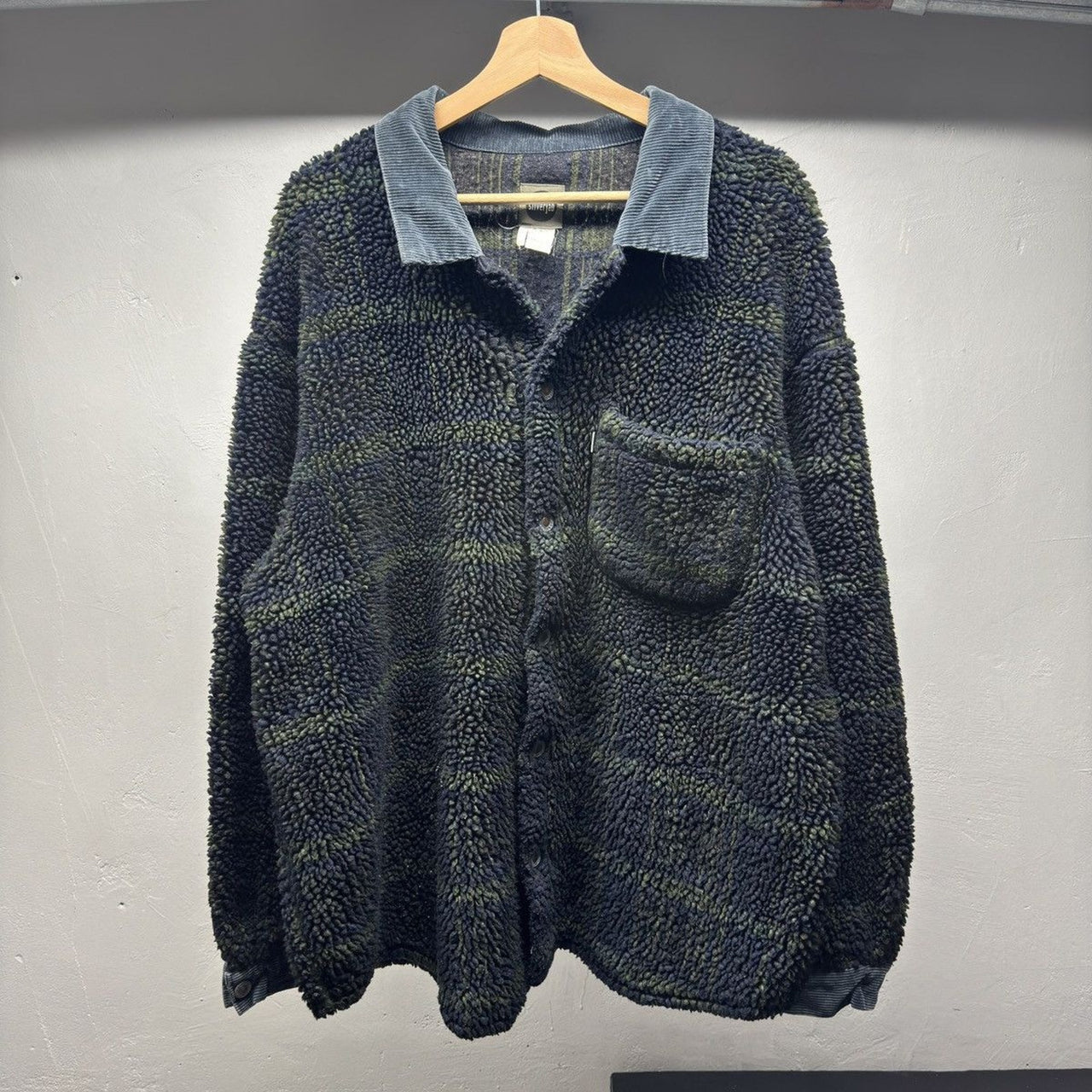 1990s Levi's Silvertab Grunge Plaid Deep Pile Fleece