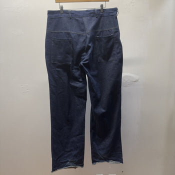 Vintage 1980s Made in USA Dark Wash Raw Denim Work Jeans