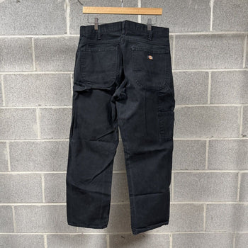 1990s Dickies Black Canvas Carpenter Work Pants