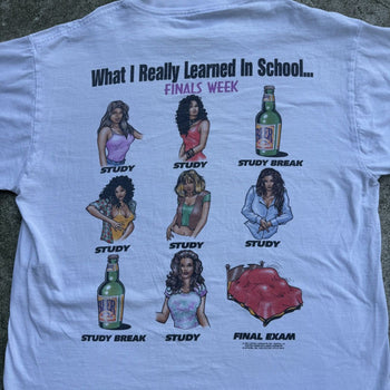 2000s WHAT I REALLY LEARNED IN SCHOOL FINALS WEEK SEX TEE