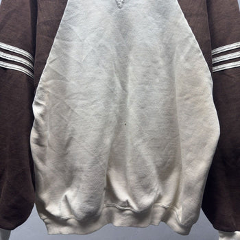 1970s 1980s Russell Athletic Thrashed Striped Raglan Sweatshirt