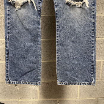2000s Levi's 517 Thrashed Faded Distressed Flare Jeans