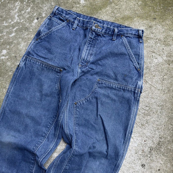 2000S CARHARTT BAGGY FADED DENIM DOUBLE KNEE JEANS