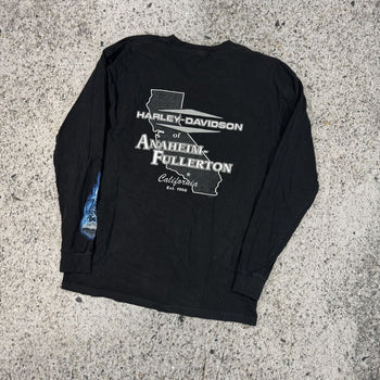 2000s Harley Davidson California Blue Clown Flame Longsleeve