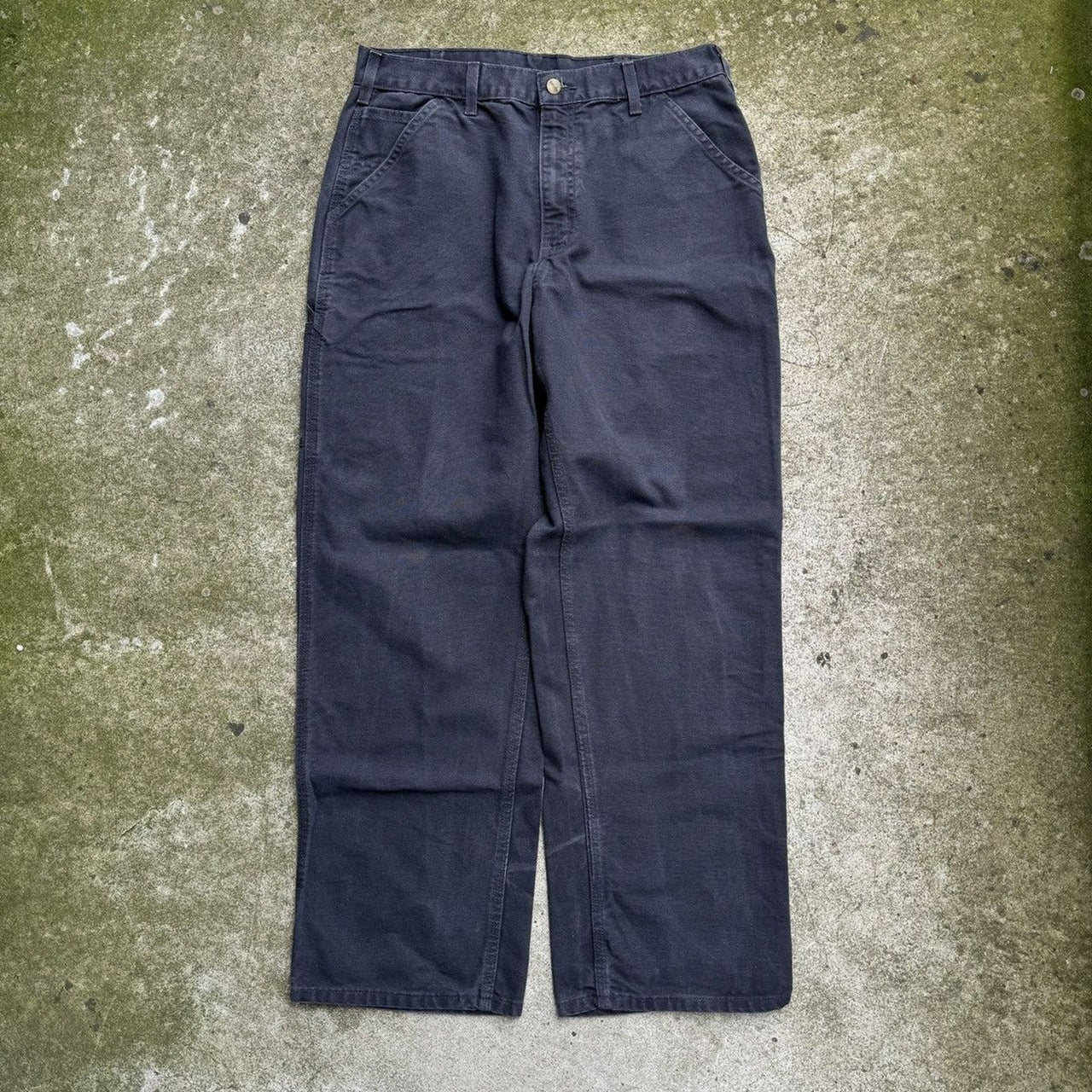 2000s CARHARTT CARPENTER FADED BAGGY CANVAS WORK PANTS 32