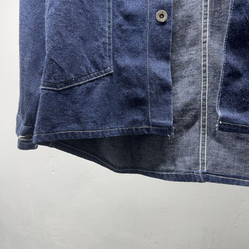 1930s 1940s WW2 One Pocket Selvedge Denim Chore Coat Union Made