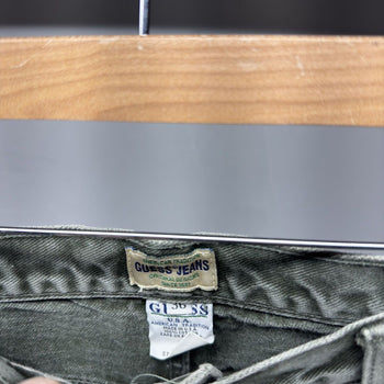 1990s Guess Jeans Faded Thrashed Denim Shorts