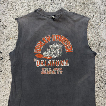 1990s Harley Davidson Faded Gun Tank