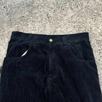 1990S INTERSTATE BAGGY WIDE LEG NAVY CORDUROY SKATER PANTS