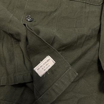1960s Vietnam OG 107 Sateen Army Fatigue Shirt