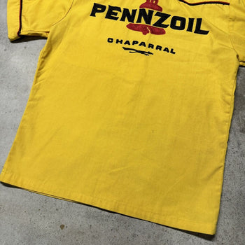 1950s 1960s PENNZOIL CHAPARRAL CHAIN STITCH BOWLING GARAGE SHIRT