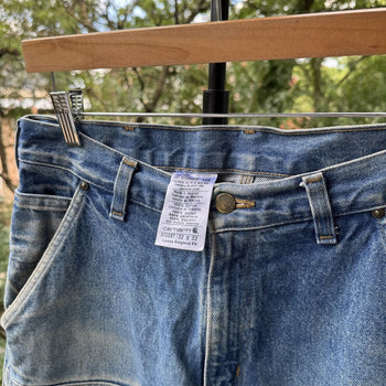 2000s Carhartt Denim Double Knee Pants Thrashed Faded