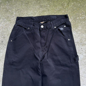 2000S HARLEY DAVIDSON BAGGY WIDE LEG BLACK CARPENTER JEANS