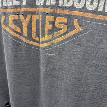 1990s Harley Davidson Thrashed Faded Distressed Tee