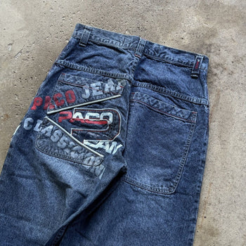 1990S/2000S Y2K PACO JEANS BAGGY ZIPPER DENIM SKATER JEANS