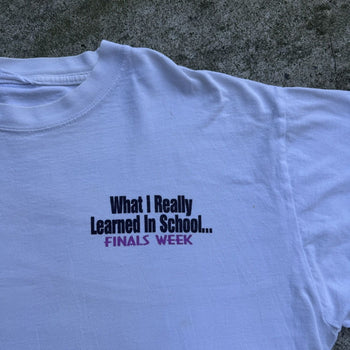 2000s WHAT I REALLY LEARNED IN SCHOOL FINALS WEEK SEX TEE