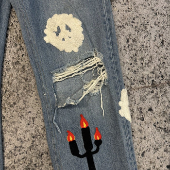 Denim Tears Virgil Abloh Embroidered Levi's 501 Jeans