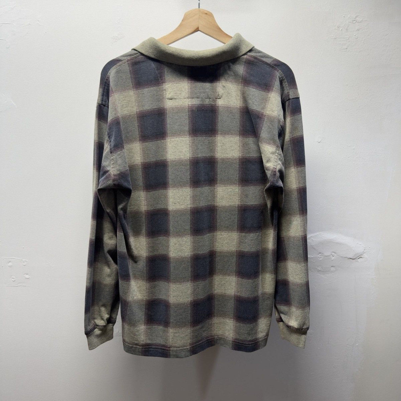 1990s Faded Brushed Plaid Shirt