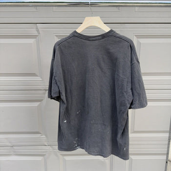 1990s Faded Black Thrashed Stained Painted Pocket Tee
