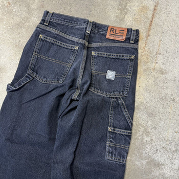 2000S POLO RALPH LAUREN BLACK BAGGY CARPENTER DENIM JEANS