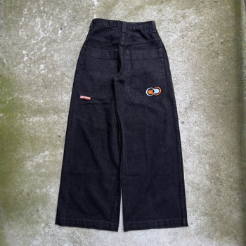 1990s JNCO 1067 DOUBLE BARREL GIRLY STUFF BLACK DENIM JEANS