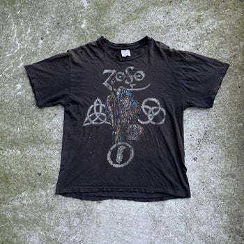 1980s LED ZEPPELIN ZOSO THRASHED DISTRESSED FADED TEE