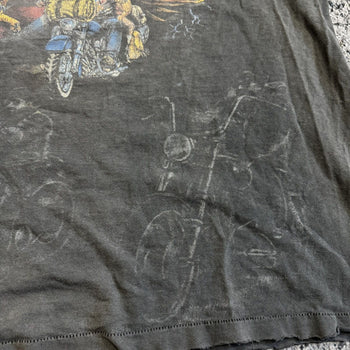 1990s Thrashed Faded Single Stitch Biker Tee