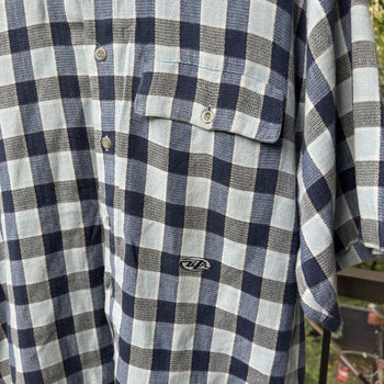 1990s Y2K Striped Checkered Shirt