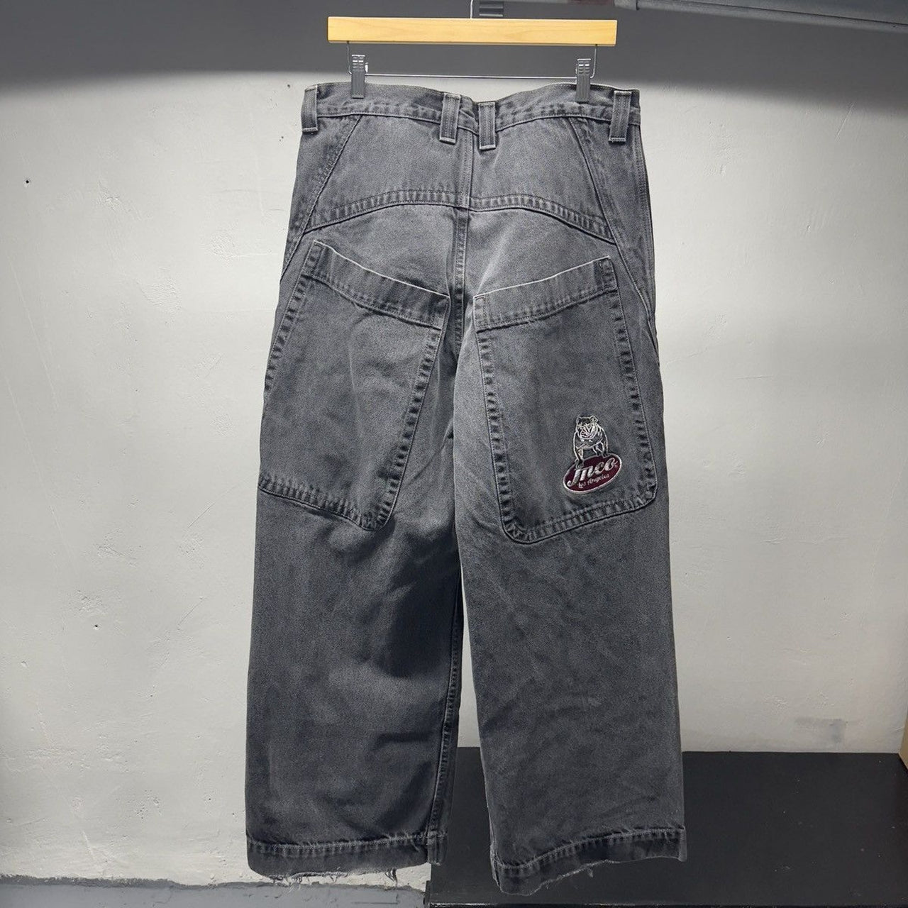 JNCO Big Rig Faded Black Denim Skater Y2K Jeans