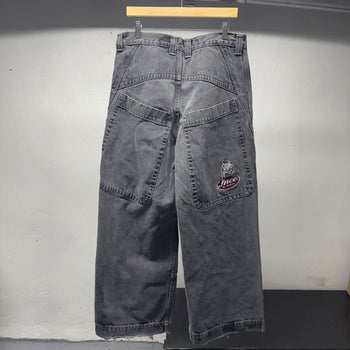 JNCO Big Rig Faded Black Denim Skater Y2K Jeans