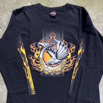 2000S HARLEY DAVIDSON EAGLE FLAME LONGSLEEVE TEE