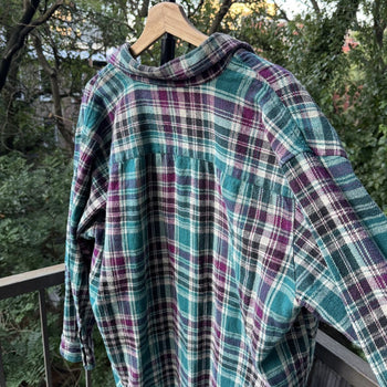 1990s Faded Plaid Flannel Shirt