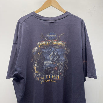 Vintage 2000s Harley Davidson Faded Distressed Skull Tee