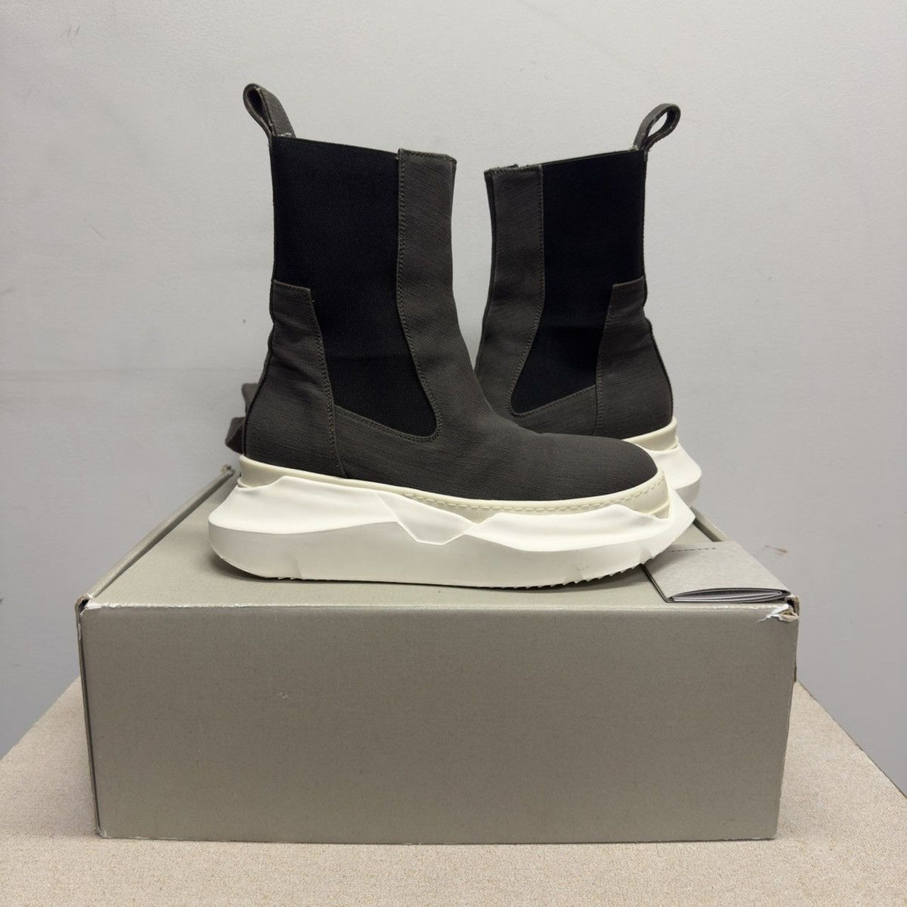 Rick Owens DRKSHDW SS21 Phlegethon Beatle Abstract Boots