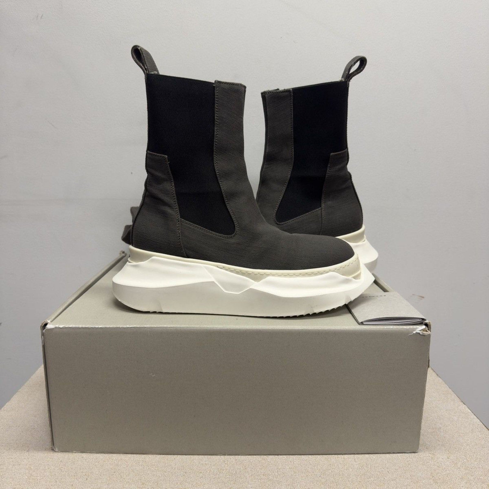 Rick Owens DRKSHDW SS21 Phlegethon Beatle Abstract Boots