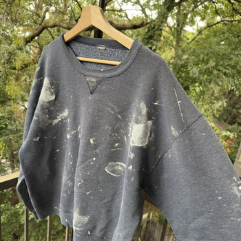 1990s Russell Athletic Faded Paint Splatter Sweatshirt