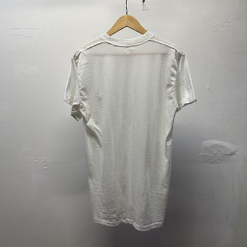 Vintage 1980s Blank White Tee Paper Thin