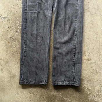 1990s LEVI’S 501 FADED BLACK DENIM JEANS MADE IN USA