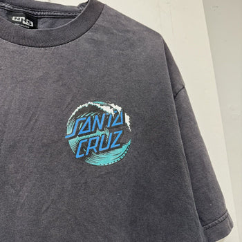 1990S FADED SANTA CRUZ NHS OG WAVE LOGO TEE