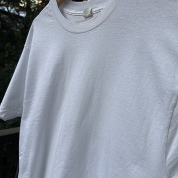 1980s Blank White Paper Thin Tee