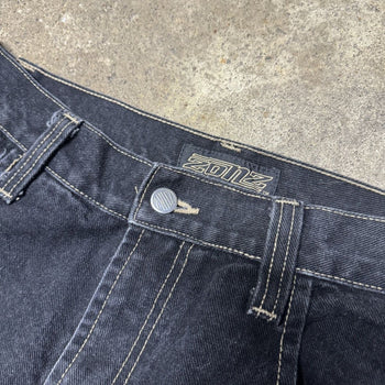 1990s ZONZ BAGGY BLACK SKATER DENIM JEANS