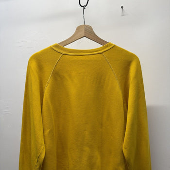 Vintage 1980s Faded Distressed Yellow Raglan Sweatshirt