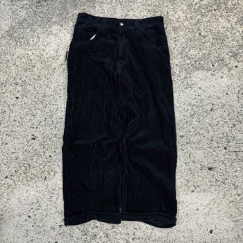 1990S INTERSTATE BAGGY WIDE LEG NAVY CORDUROY SKATER PANTS