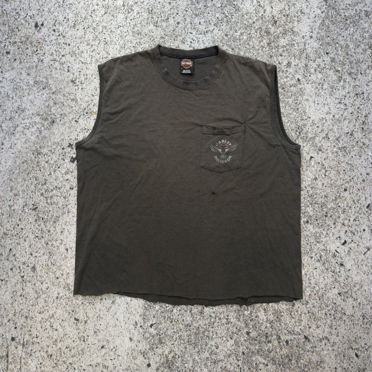 1990s Harley Davidson Thrashed Faded Tank
