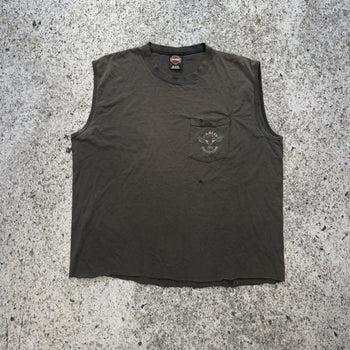 1990s Harley Davidson Thrashed Faded Tank